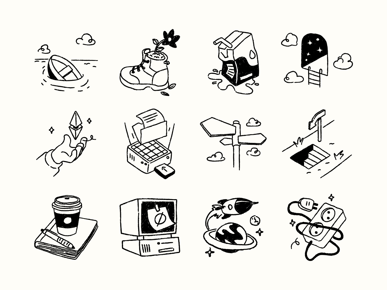 Example of Empty State Website Illustrations