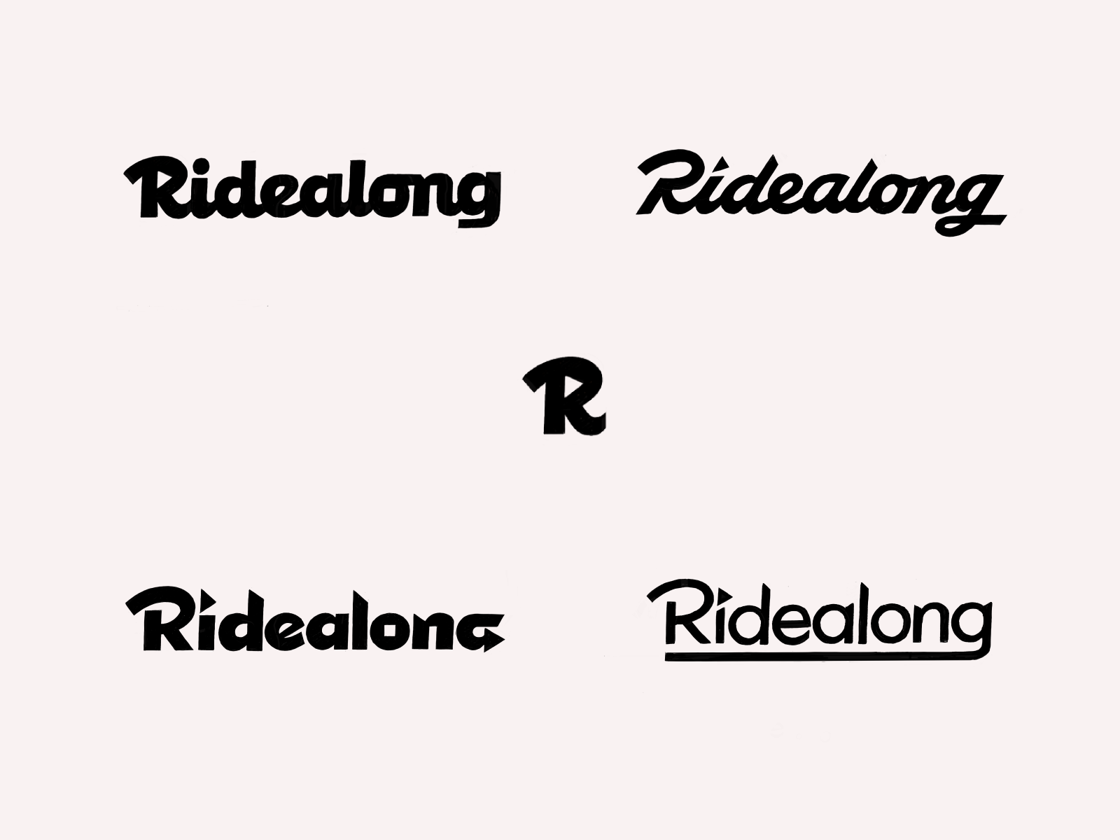 Example of Ridealong: logo exploration