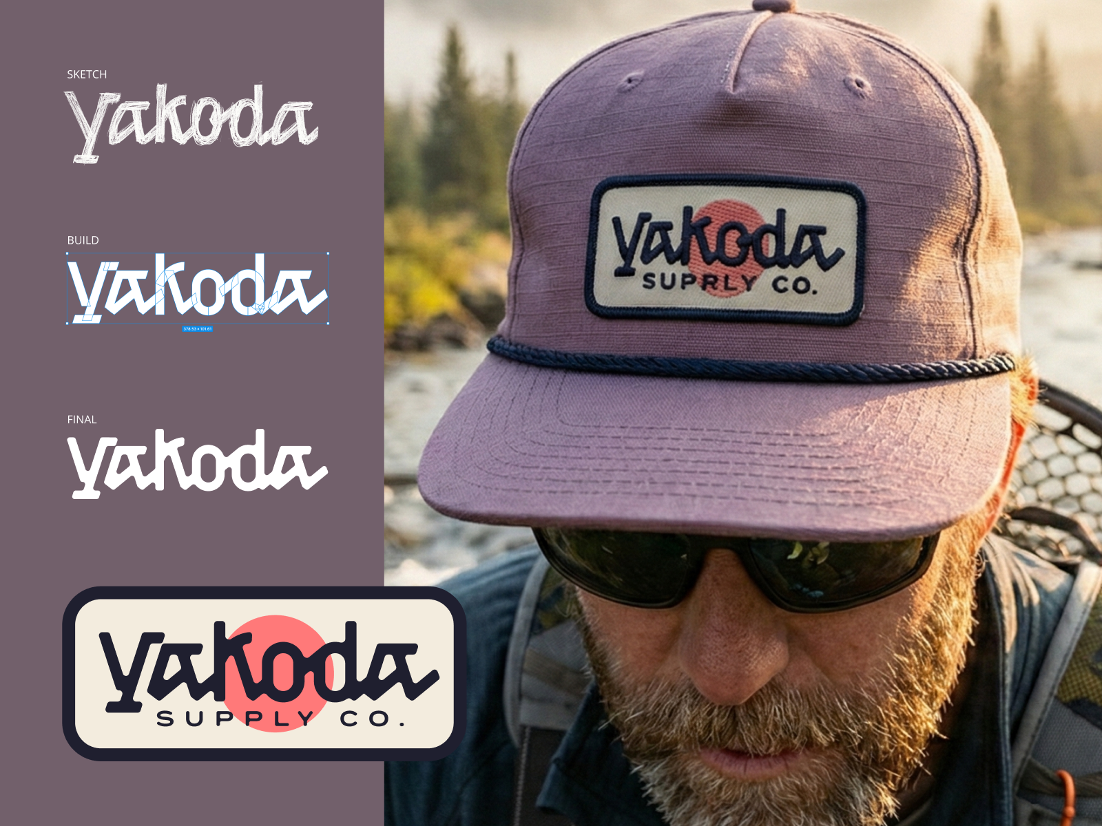 Example of Yakoda® Script Patch Hat