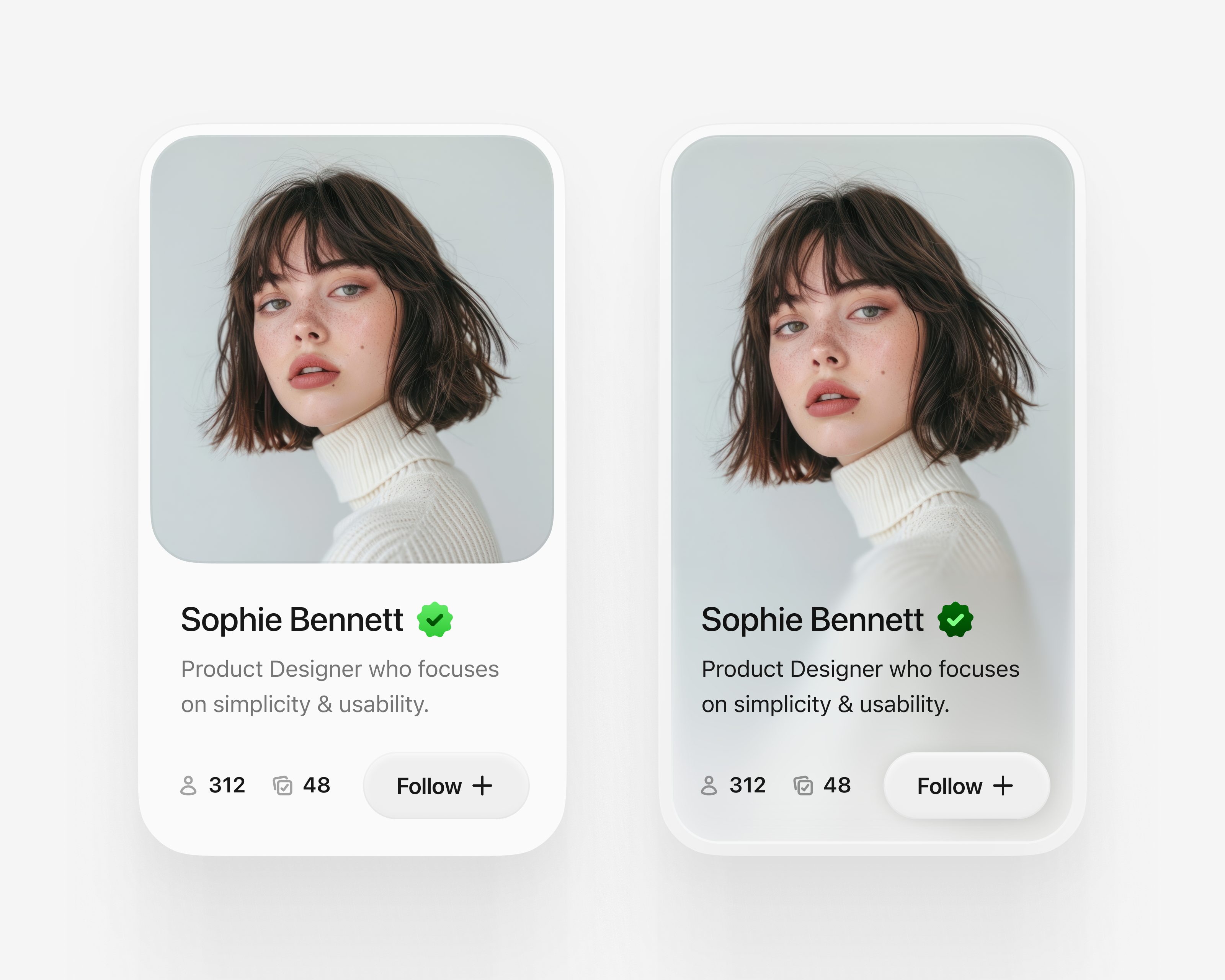 Example of Profile Card 👧