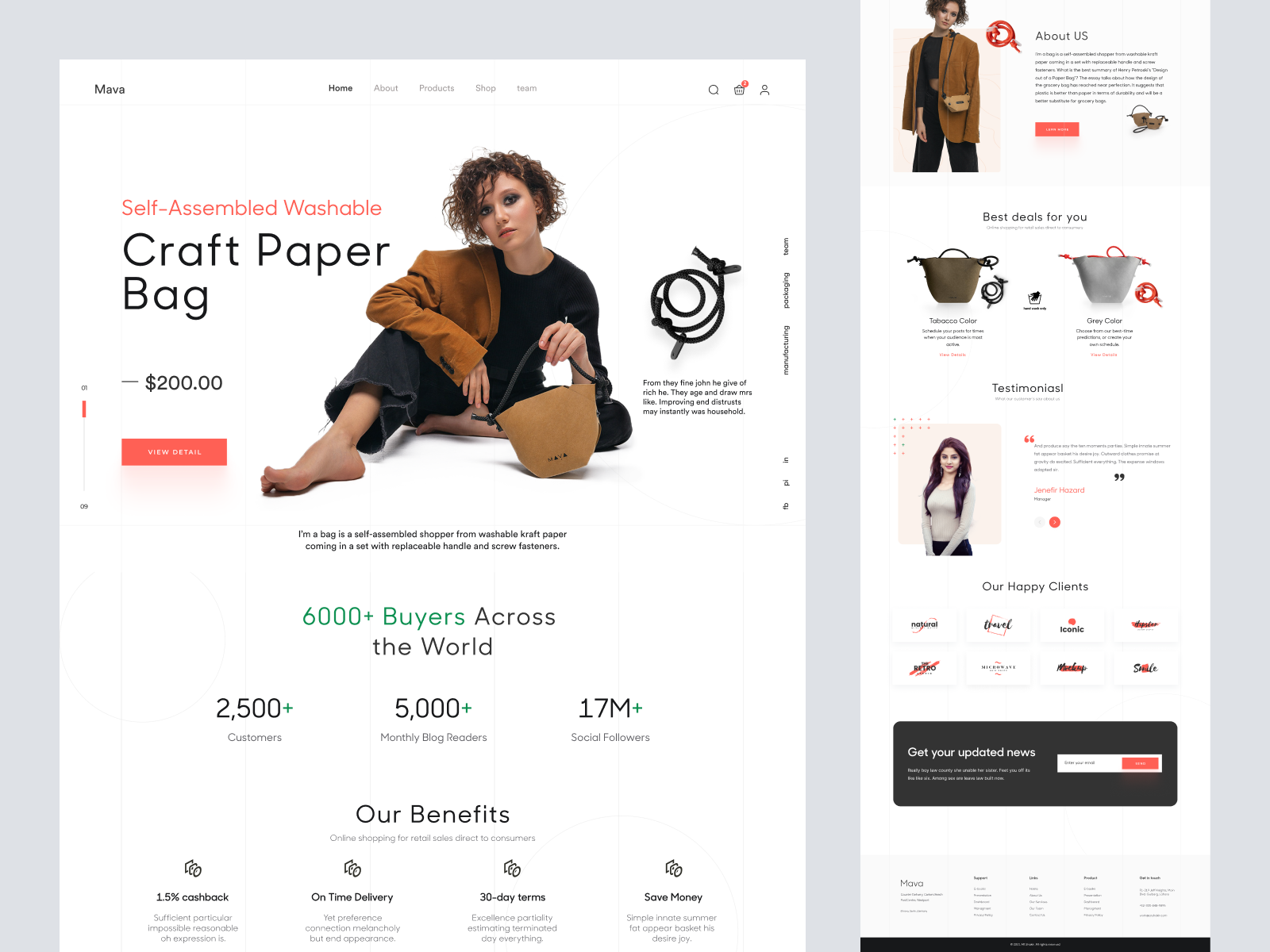 Example of Mava - Shopify Website Design for Ladies Bag
