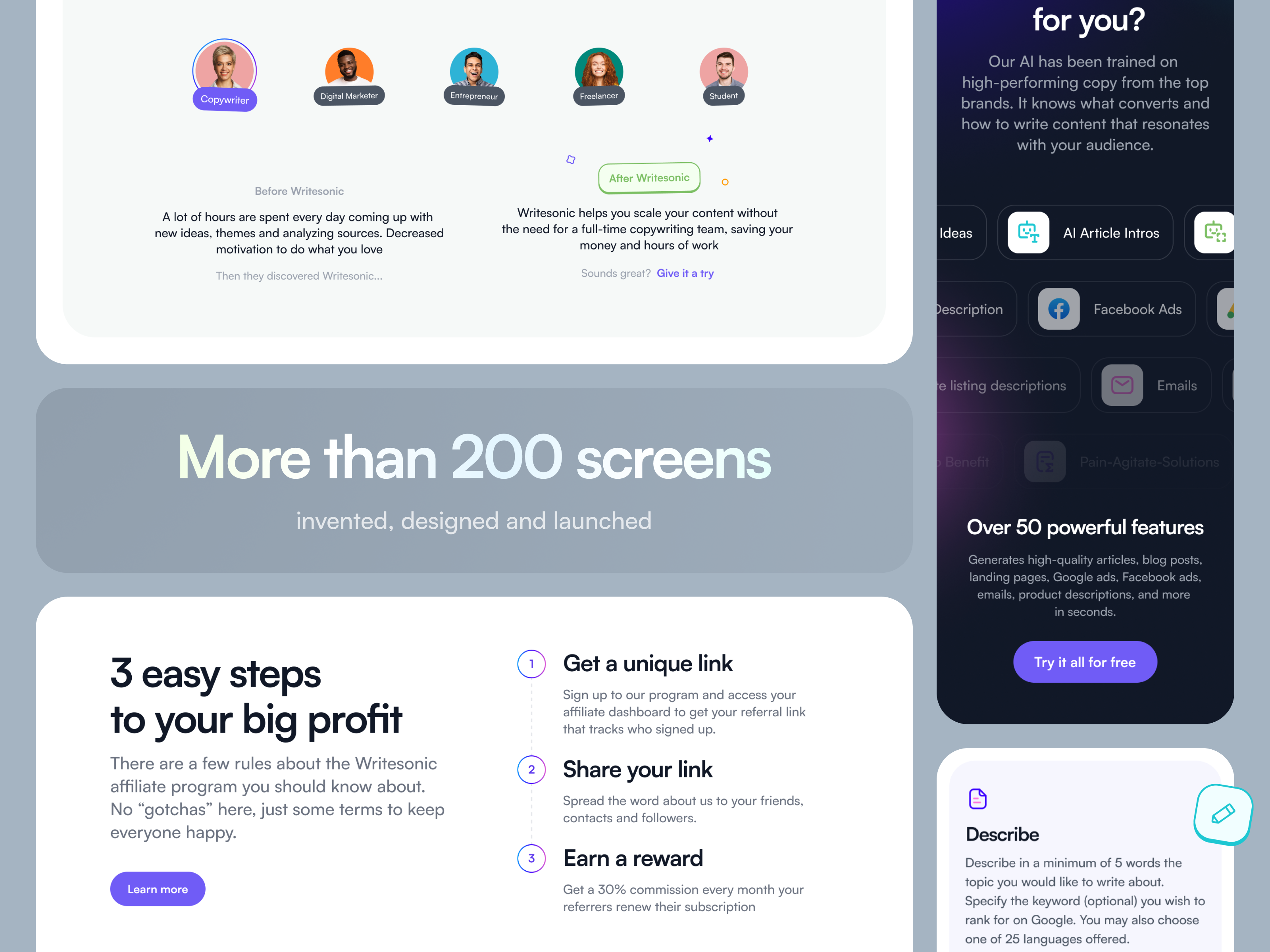 Example of Product Design (Web, Mobile, Ai Agents)