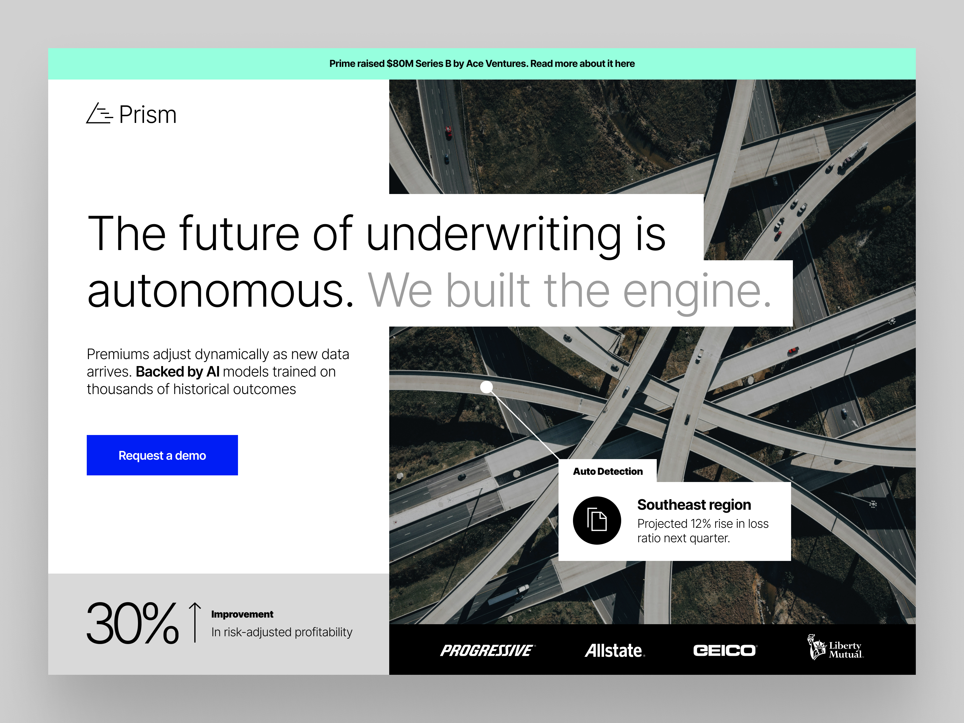 Example of AI Underwriting Website Design