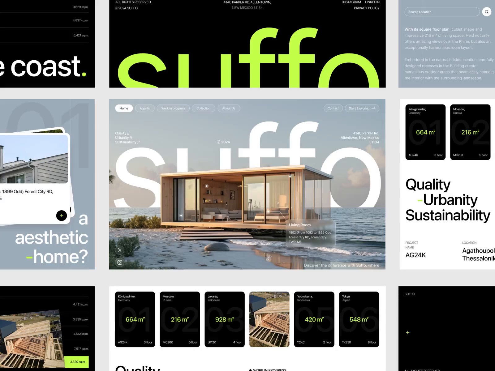 Example of Suffo - Real Estate Landing page Animation