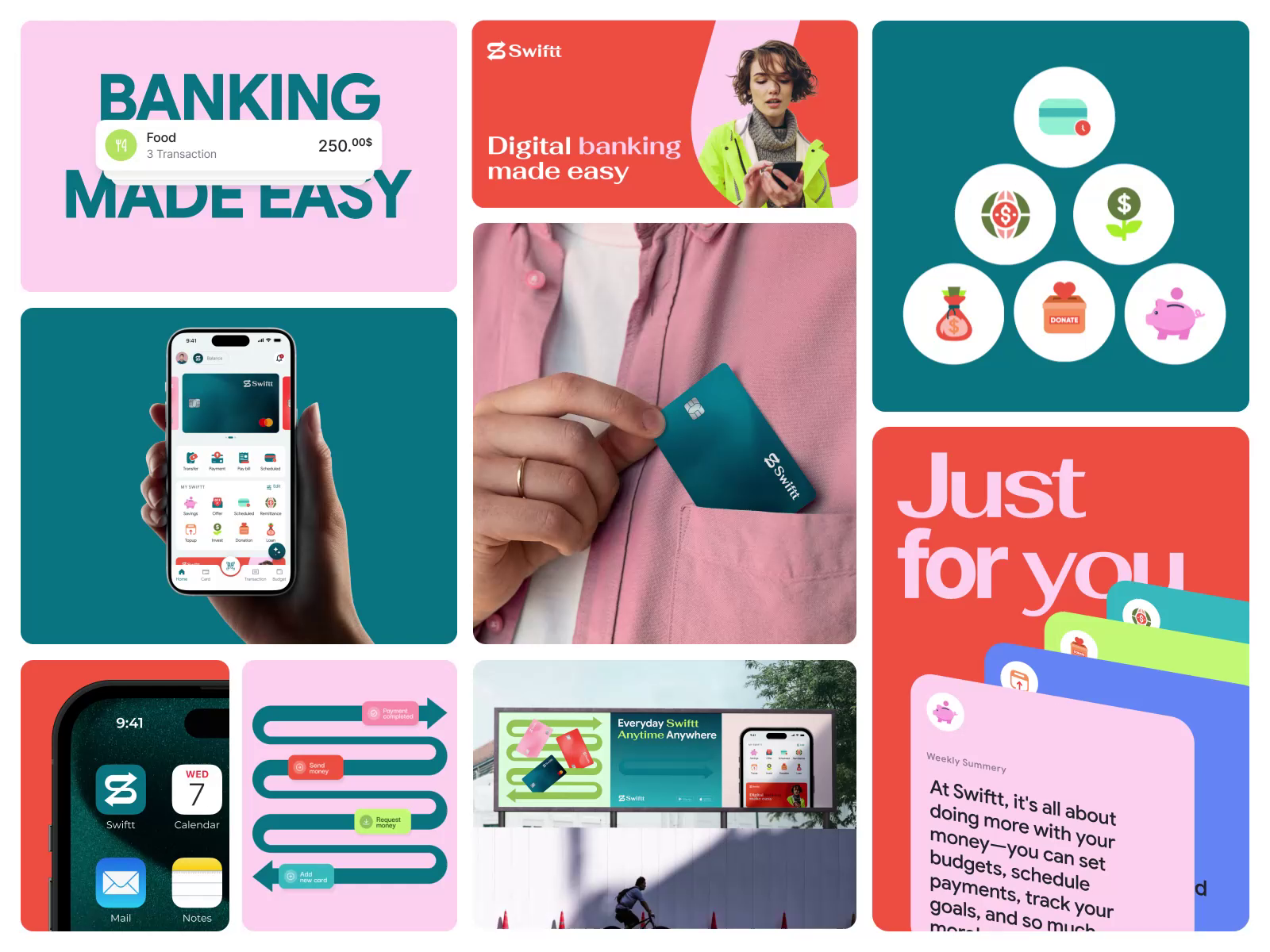 Example of Fintech Branding | Digital Banking app Design