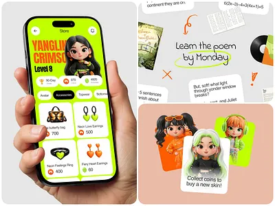 Kids Learning App UI – Gamified Education app design app ui cartoon ui digital product ed tech education app game ui gamification interaction design ios design kids app mobile app mobile app design mobile ui product design startup design ui inspiration ui ux design ux design